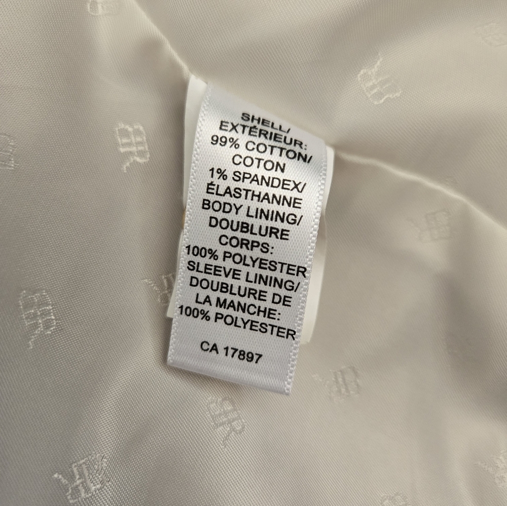 BANANA REPUBLIC Fitted Cotton Tan Blazer With Gold Buttons And Elbow Patches.4P - Picture 11 of 16